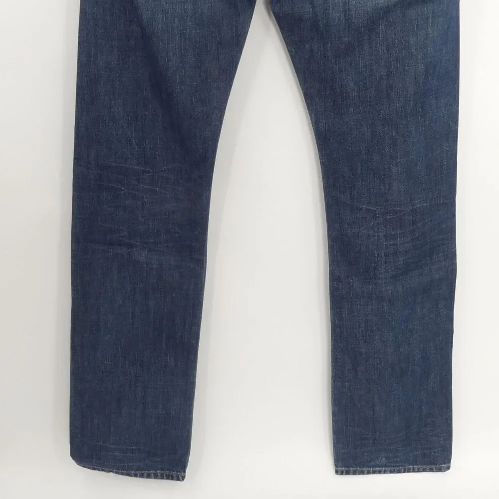 Artisan de Luxe‎ Dark Selvedge Straight Leg Button Fly Jeans 31 x 35 AMD080F13